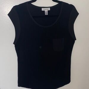Calvin Klein Black Short Sleeve Top